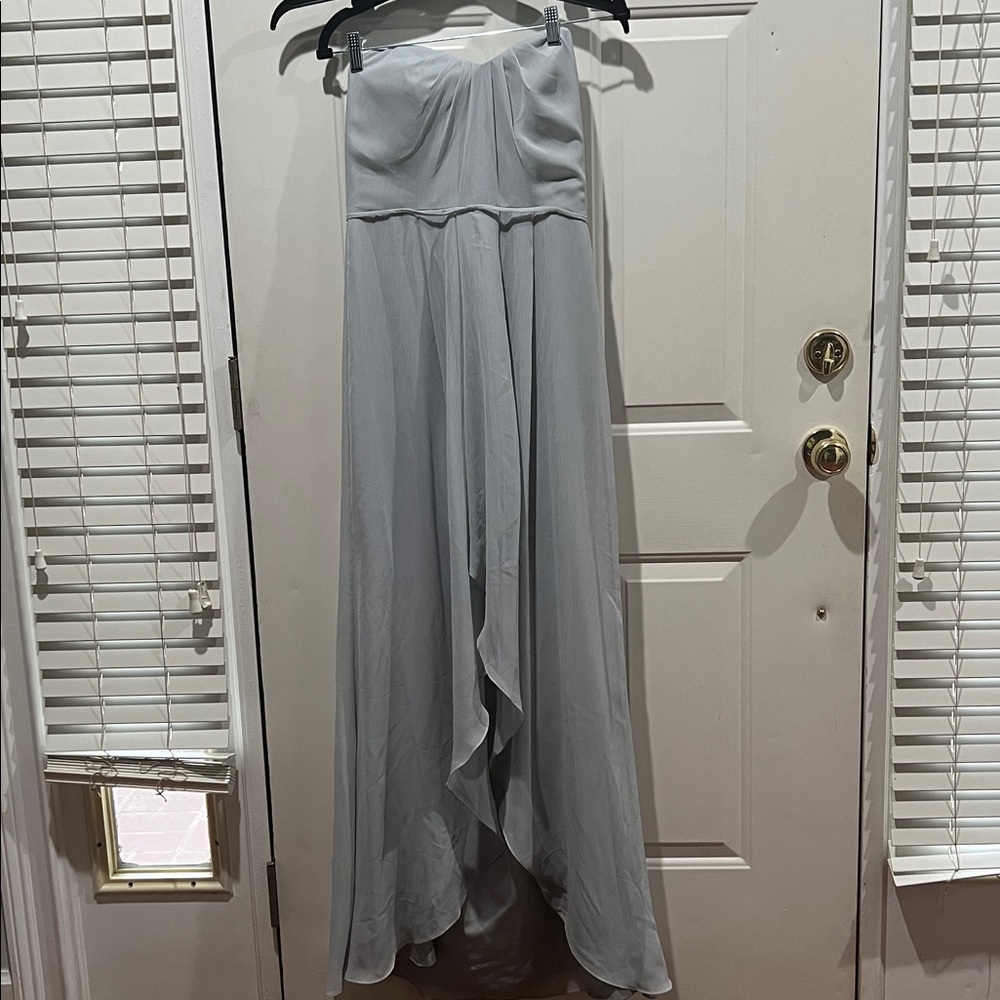 David's Bridal Gray Prom Dress